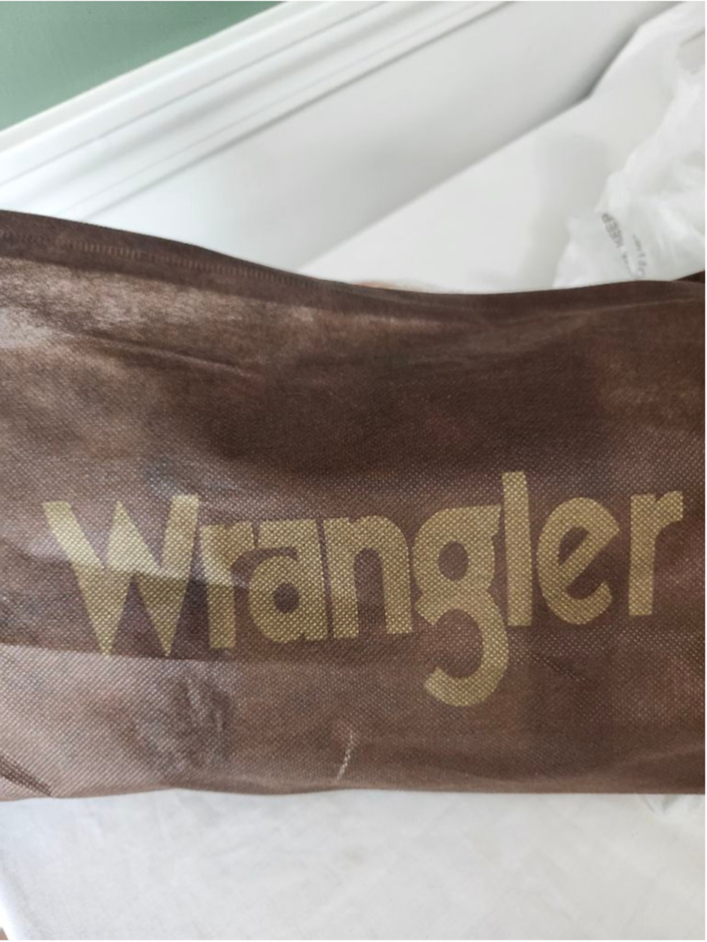 Women's Wrangler Quilted Tote Bag in Beige & Brown, One Size - Picture 12 of 12